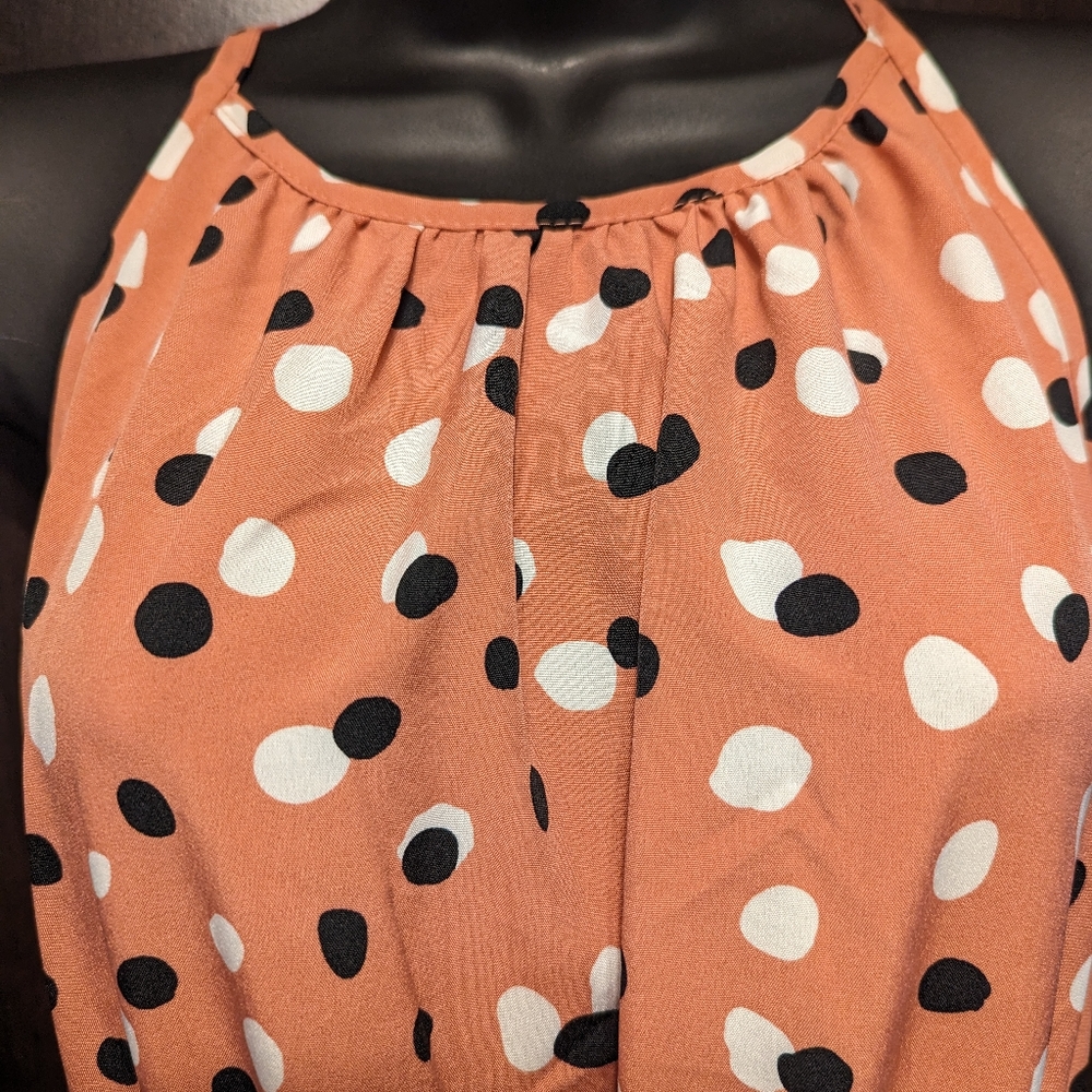 C+D+M Polka Dot Midi Dress - L